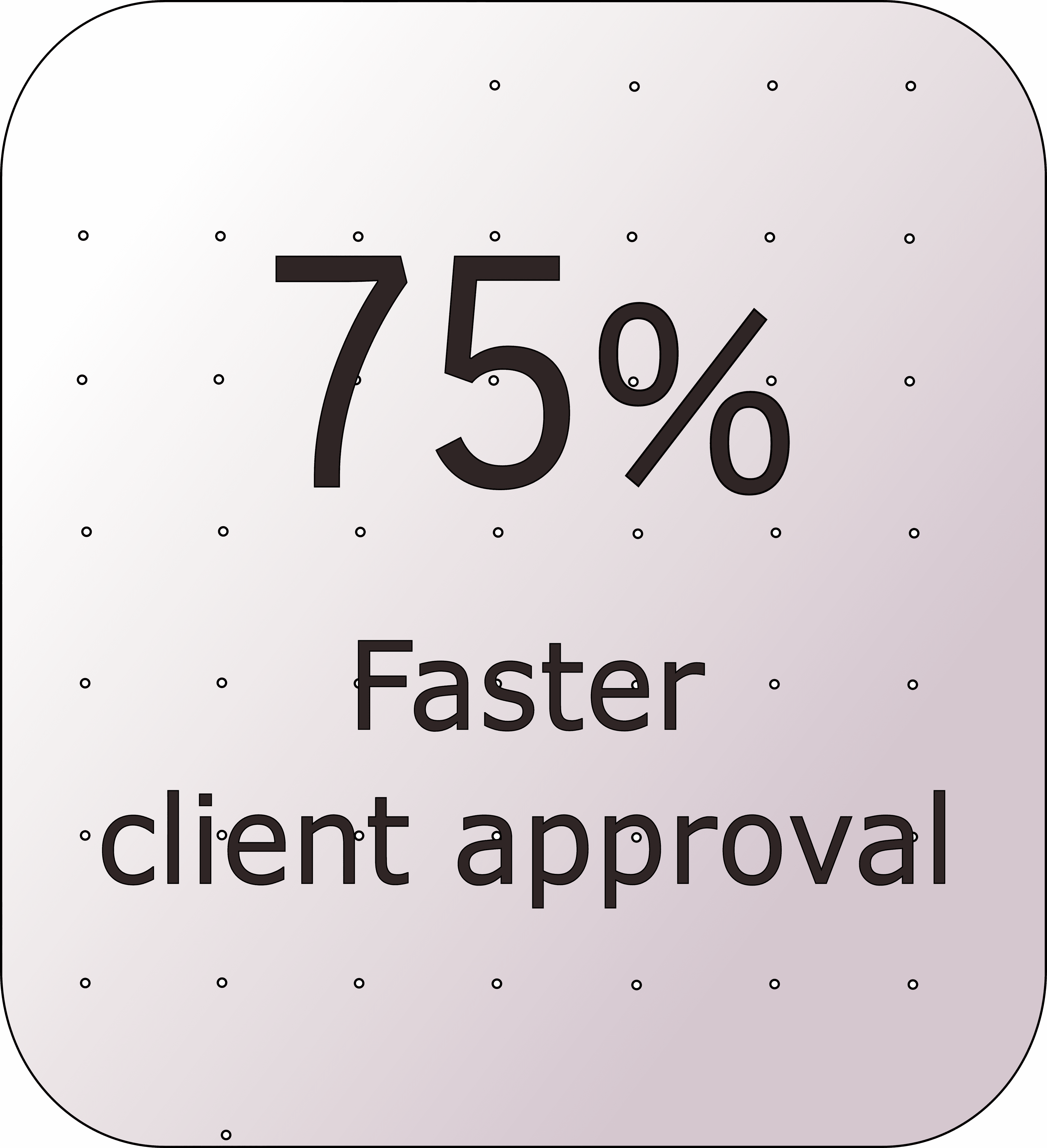 75% Faster client approval